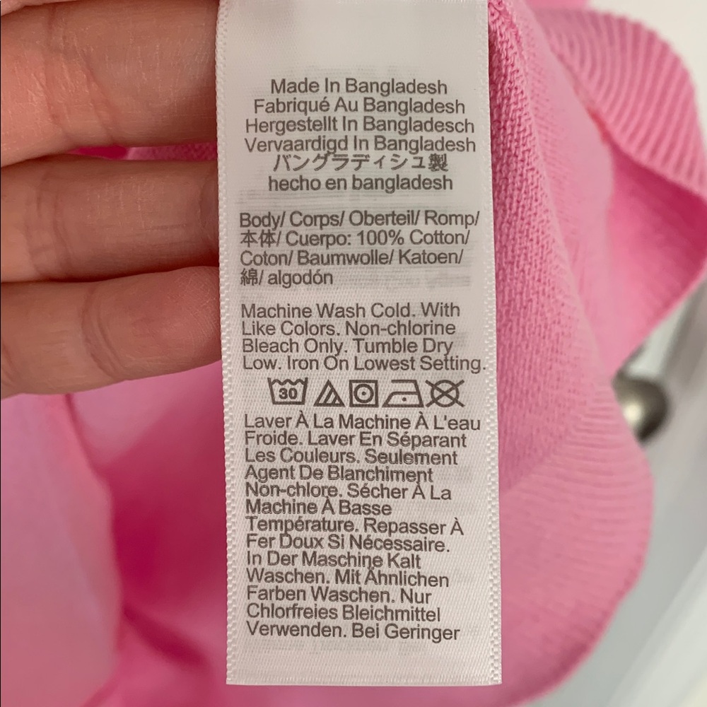 J. Crew Teddie Sweater Pink with Red Hearts Medium - Picture 4 of 4